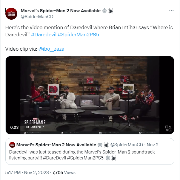 Brian Intihar Hints at Daredevil Crossover in Spider-Man 2 PS5 Interview / PowerUp Gamer